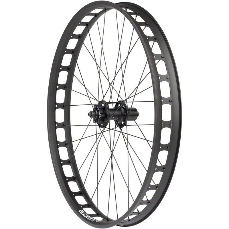 Quality Wheels Blizzerk Rear Wheel – 26″ QR x 135mm Pugsley 6-Bolt HG 11 MTN 32H BLK