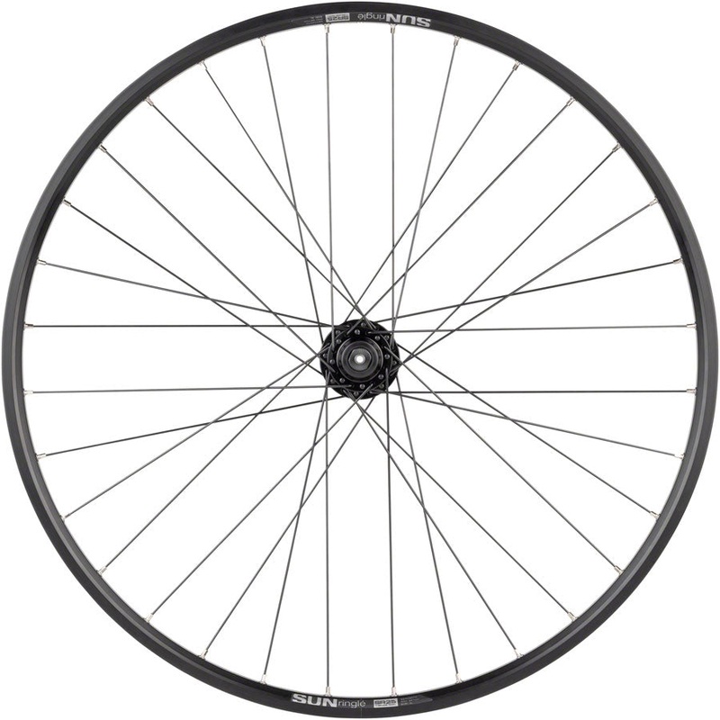 Quality Wheels Value Double Wall Series Disc Front Wheel – 27.5″ QR x 100mm 6-Bolt/Rim BLK