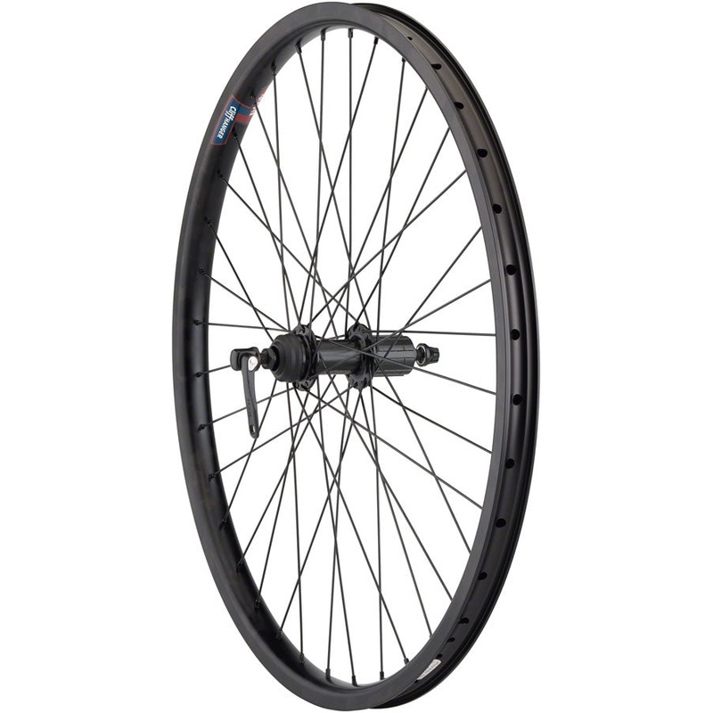 Quality Wheels Value HD Series Rear Wheel – 26″ QR x 135mm Center-Lock Disc / Rim Brake HG 10 BLK