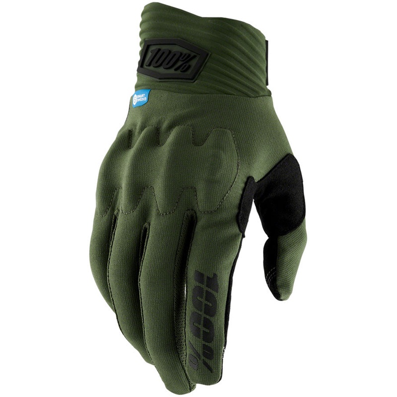 100% Cognito Smart Shock Gloves – Army Full Finger Mens Large