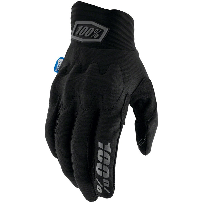 100% Cognito Smart Shock Gloves – Black Full Finger Small