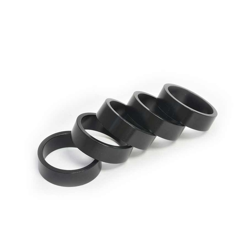 Wheels Manufacturing Aluminum Headset Spacer – 1-1/8″ 10mm Black 5-pack