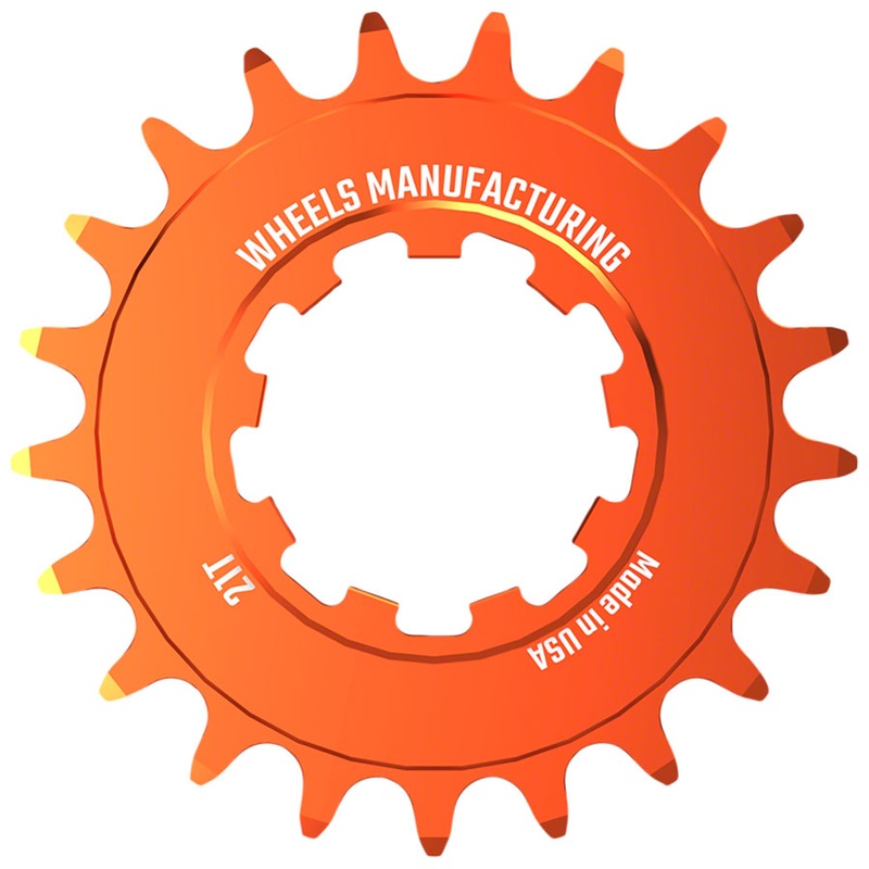 Wheels Manufacturing SOLO-SPEED Cog – 21t Fits SOLO-SPLINE SOLO-XD kits Orange