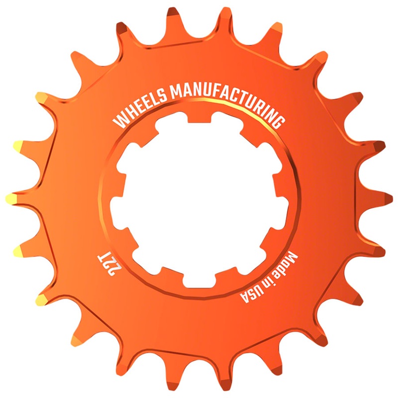 Wheels Manufacturing SOLO-SPEED Cog – 22t Fits SOLO-SPLINE SOLO-XD kits Orange