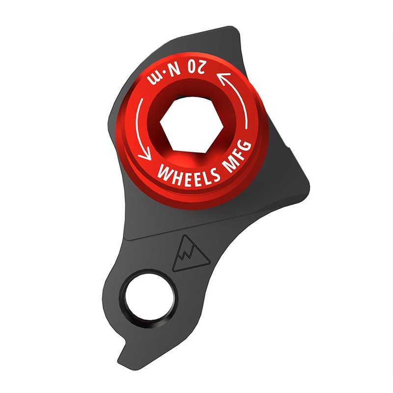Wheels Manufacturing Universal Derailleur Hanger – 404-1 For Frames designed to accept SRAM UDH BLK/Red