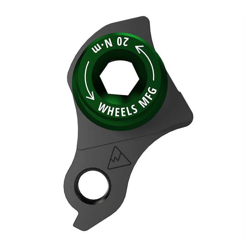 Wheels Manufacturing Universal Derailleur Hanger – 404-9 For Frames designed to accept SRAM UDH BLK/Green