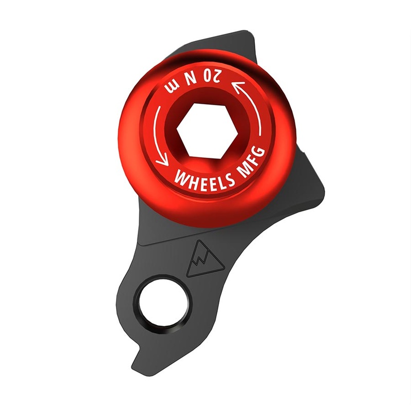 Wheels Manufacturing Universal Derailleur Hanger – 487-1 For Trek ABP MTB Frames designed to accept SRAM UDH BLK/Red