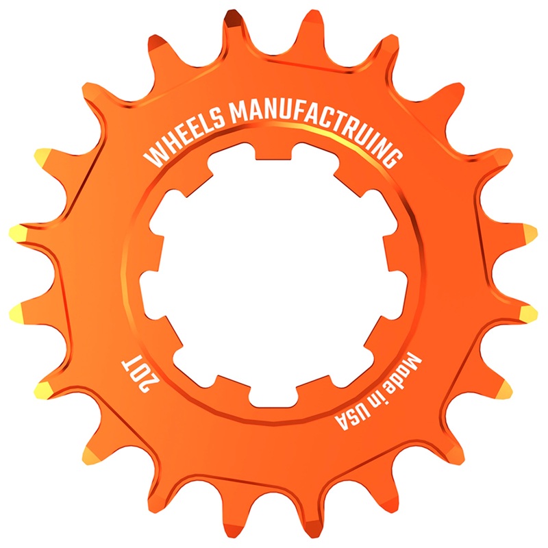 Wheels Manufacturing SOLO-SPEED Cog – 20t Fits SOLO-SPLINE SOLO-XD kits Orange
