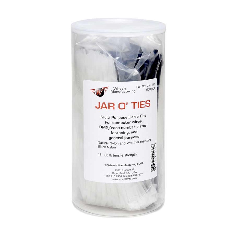 Wheels Manufacturing Zip Ties – Black 200 x 2.5mm 600ct Jar