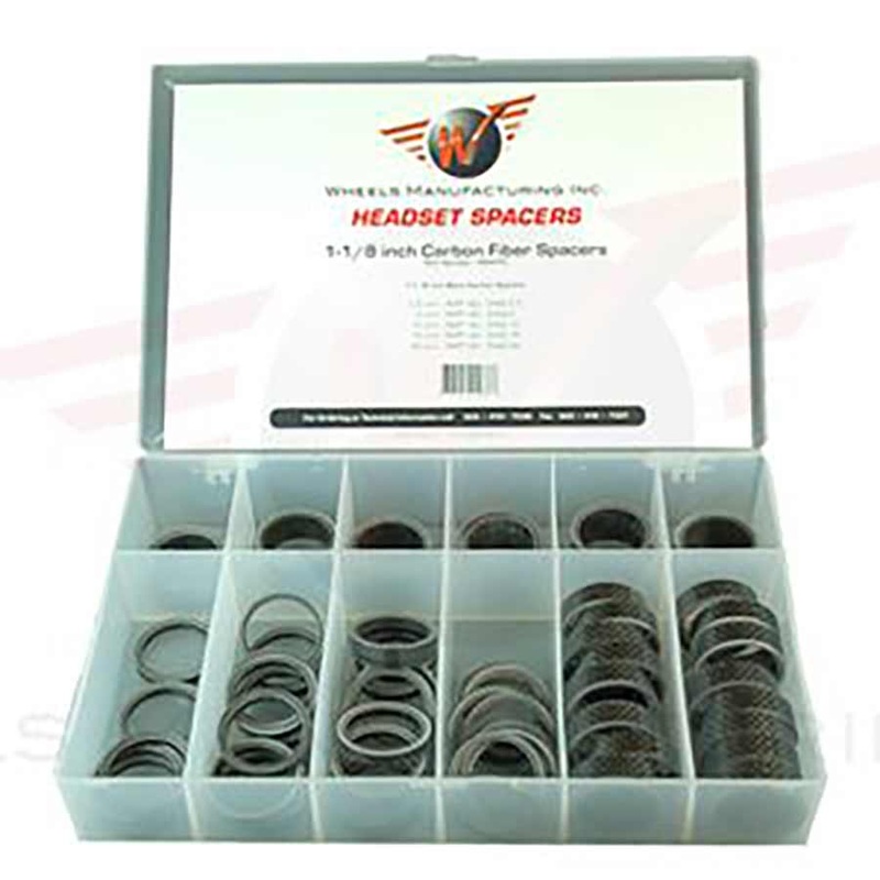 Wheels Manufacturing Carbon Headset Spacer Kit – 1-1/8″ Assorted 62pcs Gloss