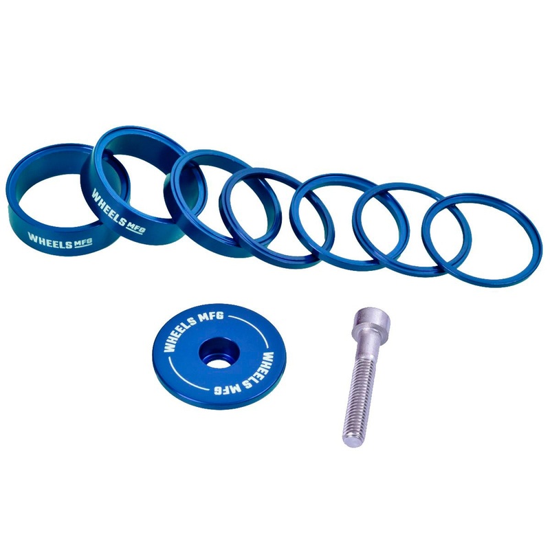 Wheels Manufacturing Essential StackRight Headset Spacer Kit – Blue