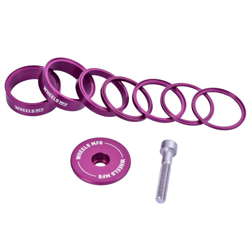 Wheels Manufacturing Essential StackRight Headset Spacer Kit – Purple