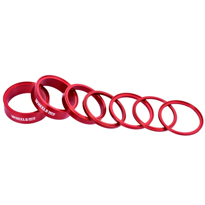 Wheels Manufacturing StackRight Headset Spacer Kit – Red