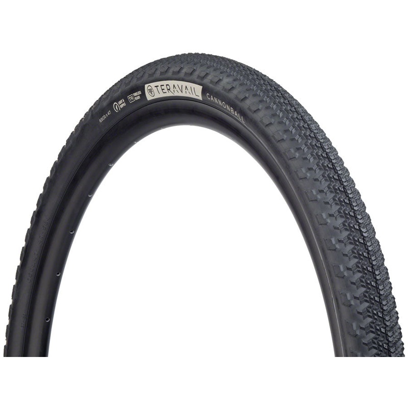 Teravail Cannonball Tire – 650b x 47 Tubeless Folding BLK Durable Fast Compound