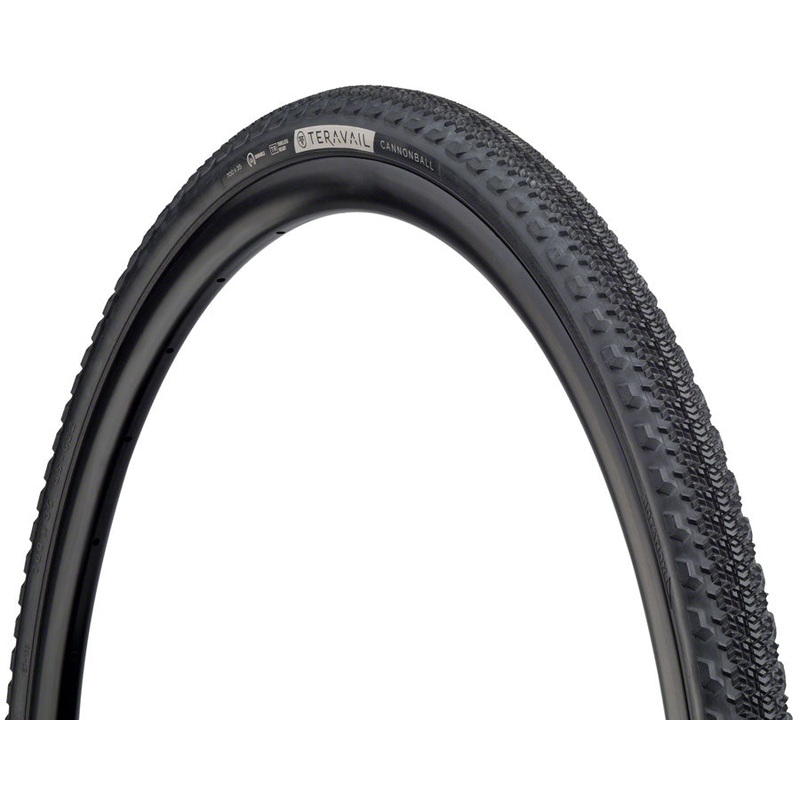 Teravail Cannonball Tire – 700 x 35 Tubeless Folding BLK Durable Fast Compound