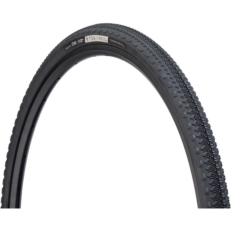 Teravail Cannonball Tire – 700 x 38 Tubeless Folding BLK Light Supple Fast Compound