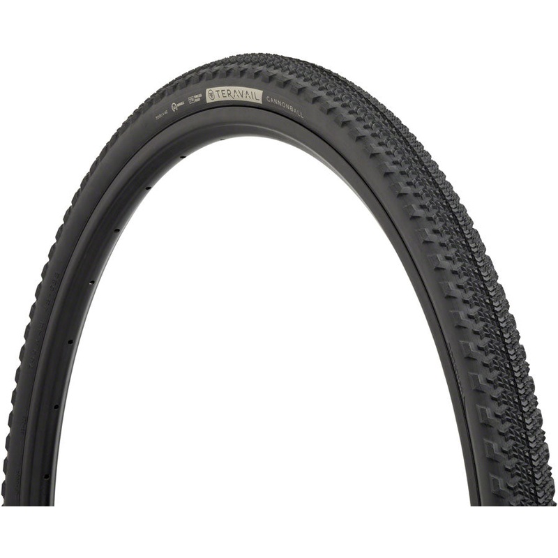 Teravail Cannonball Tire – 700 x 42 Tubeless Folding BLK Durable Fast Compound