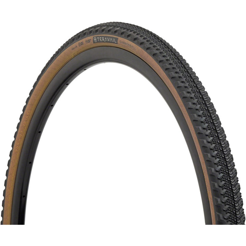 Teravail Cannonball Tire – 700 x 42 Tubeless Folding Tan Light and Supple