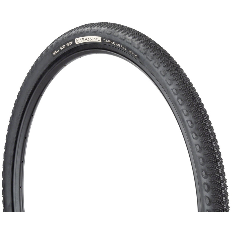 Teravail Cannonball Tire – 700 x 47 Tubeless Folding Black Light and Supple