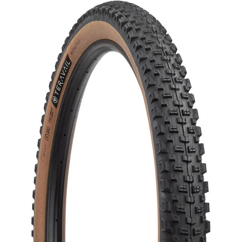 Teravail Honcho Tire – 29 x 2.6 Tubeless Folding Tan Light Supple Grip Compound