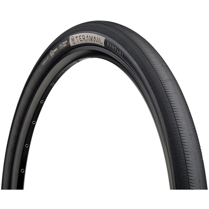 Teravail Rampart Tire – 650b x 47 Tubeless Folding Black Light and Supple