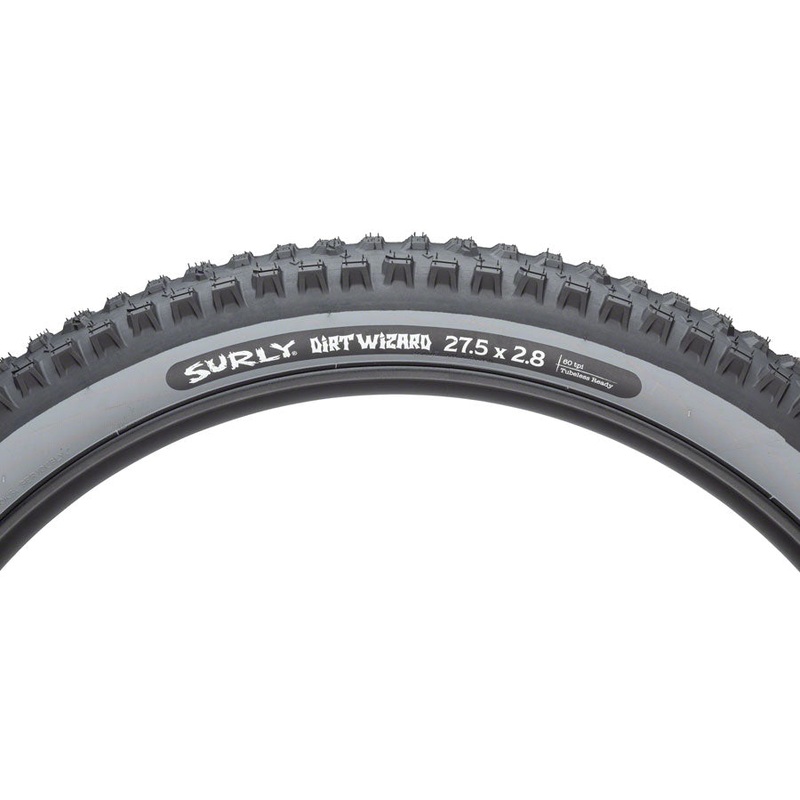 Surly Dirt Wizard Tire – 27.5 x 2.8 Tubeless Folding Black/Slate 60 tpi