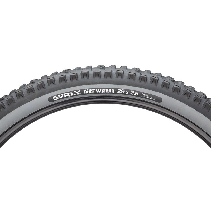 Surly Dirt Wizard Tire – 29 x 2.6 Tubeless Folding Black/Slate 60 tpi