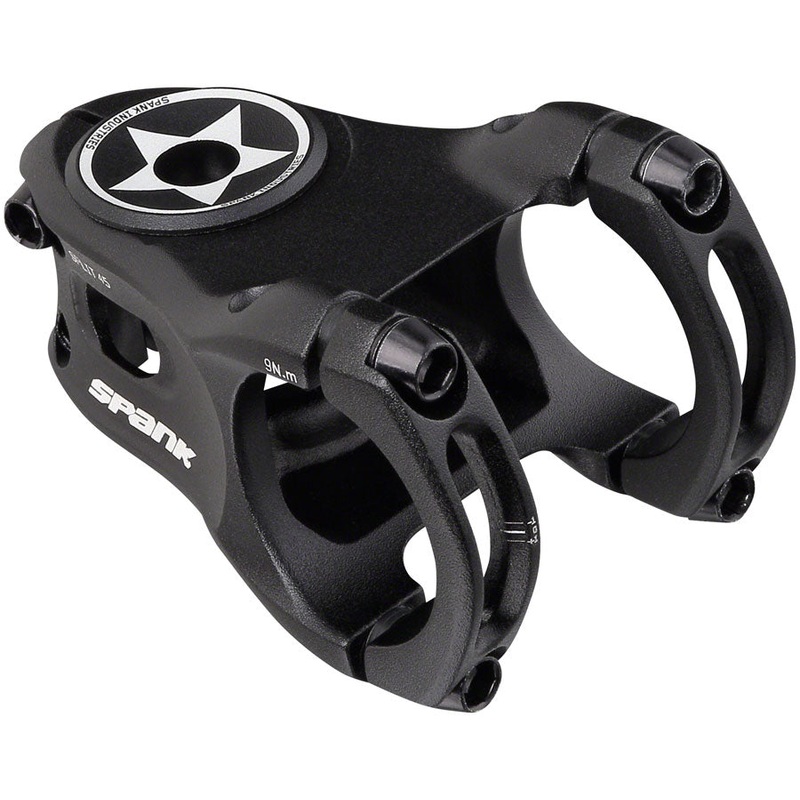 Spank Split 35 Stem – 45mm 35 Clamp +/-0 1 1/8″ Aluminum Black