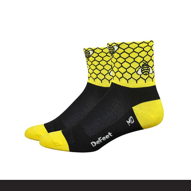 DeFeet Aireator 2-3″ Socks Black/Bright Gold L Pair