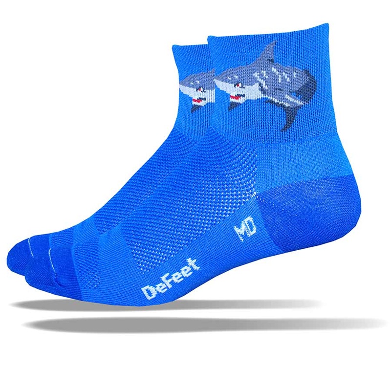 DeFeet Aireator 3″ Shark Attack! Socks 12 Blue