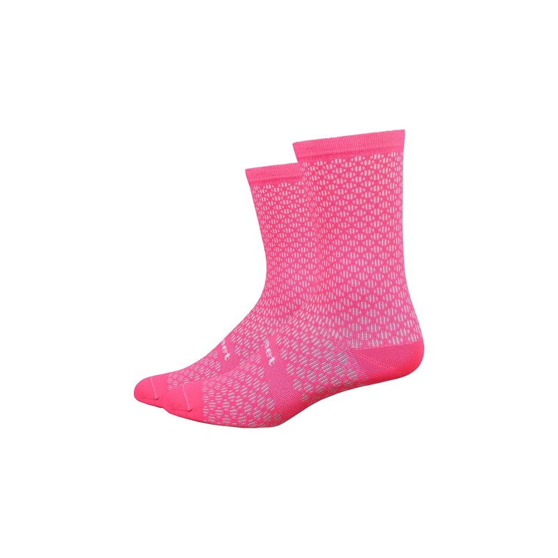 DeFeet Evo 6″ Mont Ventoux Socks Flamingo Pink XL
