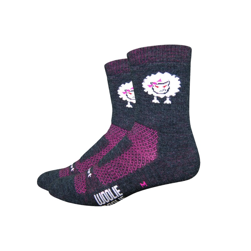 DeFeet Woolie Boolie 4″ Baaad Sheep Socks 9.5-11.5 Charcoal