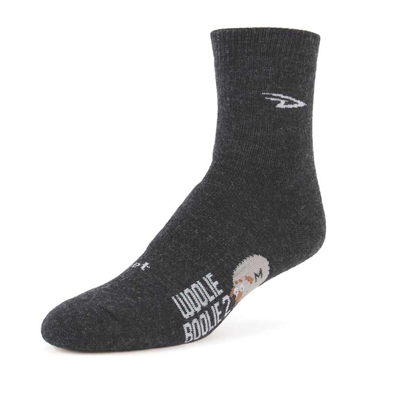 DeFeet Woolie Boolie 4″ D-Logo Socks 9.5-11.5 Charcoal