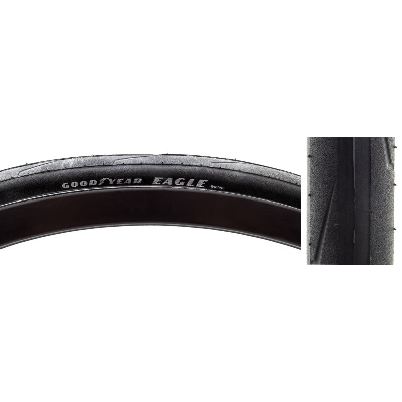 Goodyear Eagle 700C Standard and Tubeless Tires 700×25 Black Standard