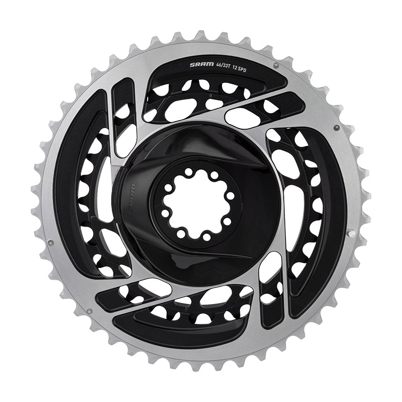 SRAM Red AXS 2x Chainring Direct Mount Pair Aluminum Grey 33/46