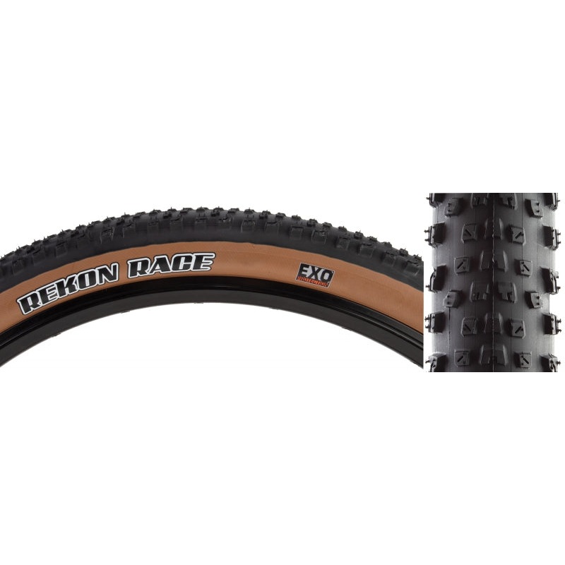 Maxxis Rekon Race Tire – 29 x 2.25 Clincher Wire Dark Tan/Black