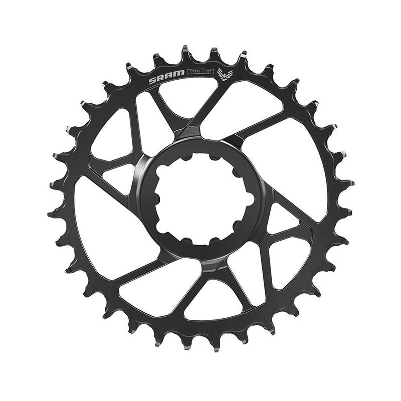 SRAM Eagle 70 T-Type Direct Mount Chainring – 32t 12-Speed 3-Bolt Direct Mount 3mm Offset Steel BLK