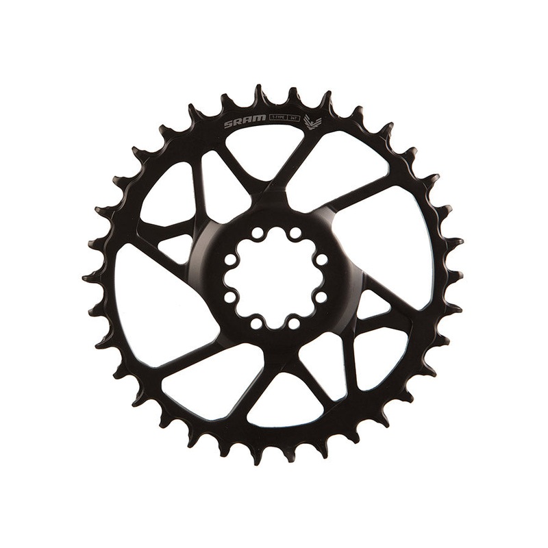 SRAM S1000 Eagle T-Type Direct Mount Chainring – 34t 12-Speed 8-Bolt Direct Mount 3mm Offset Steel BLK