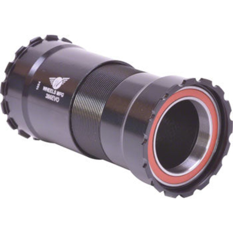 Wheels Manufacturing 386 EVO Bottom Bracket with Angular Contact Bearings, Black Cups