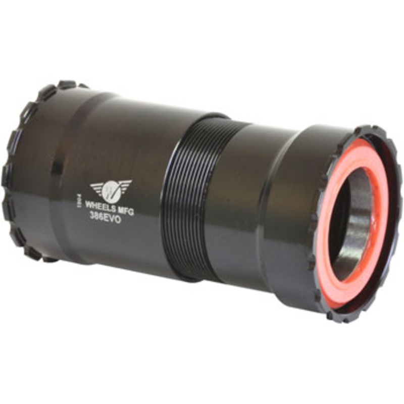 Wheels Manufacturing 386EVO Thread-Together Bottom Bracket – DUB Spindle, ABEC-3 Bearing, Black