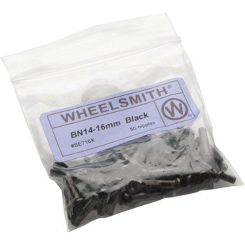 Wheelsmith 2.0 x 16mm Black Brass Nipples