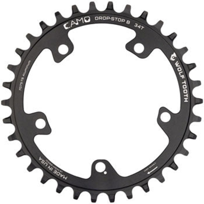 Wolf Tooth CAMO Aluminum Chainring – 32t, Wolf Tooth CAMO Mount, Drop-Stop B, Black