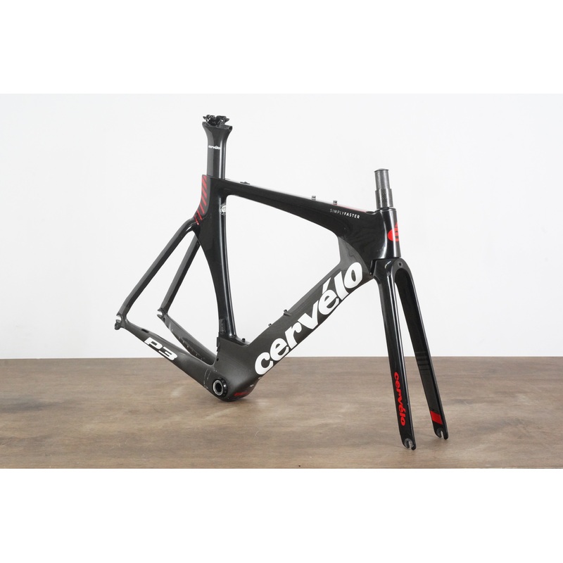 51cm Cervelo P3 Carbon Aero Rim Brake TT Triathlon Frameset