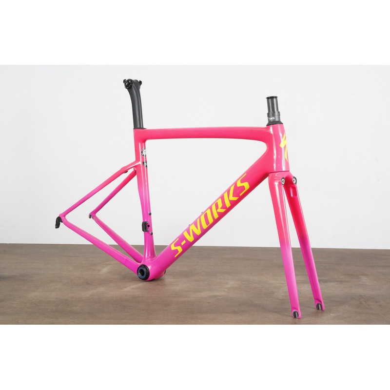 52cm Specialized S-WORKS Tarmac SL6 Acid Pink Carbon Rim Brake Road Frameset