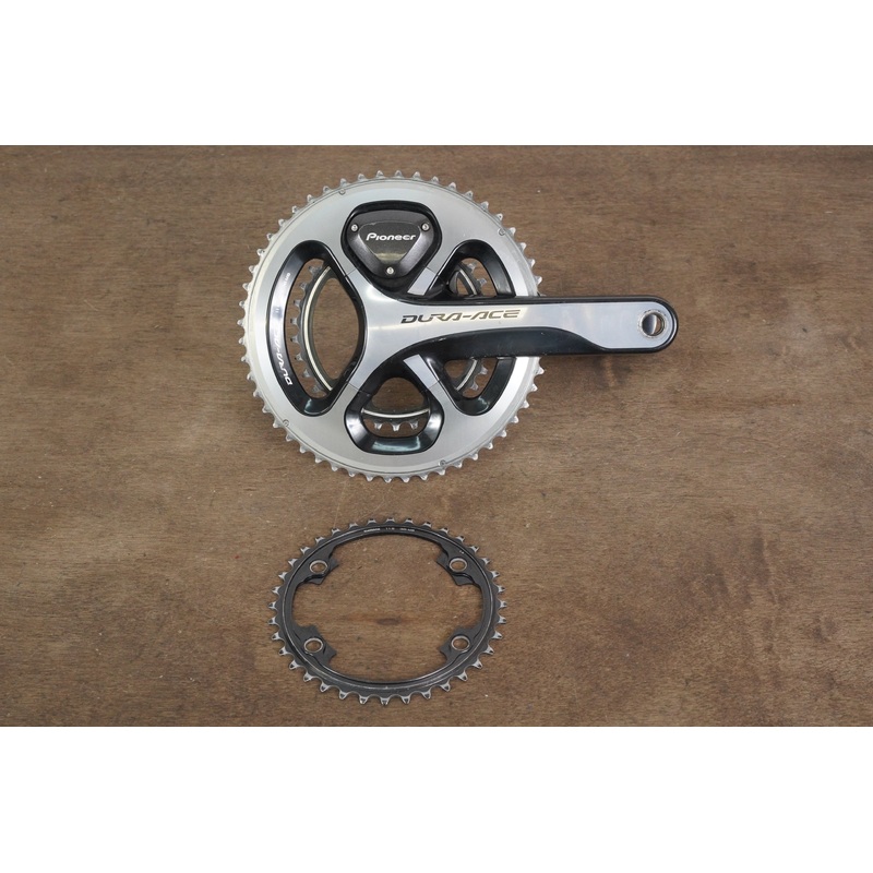 172.5mm 52/34T Shimano Dura Ace FC-9000 Pioneer Dual Power Meter Crankset