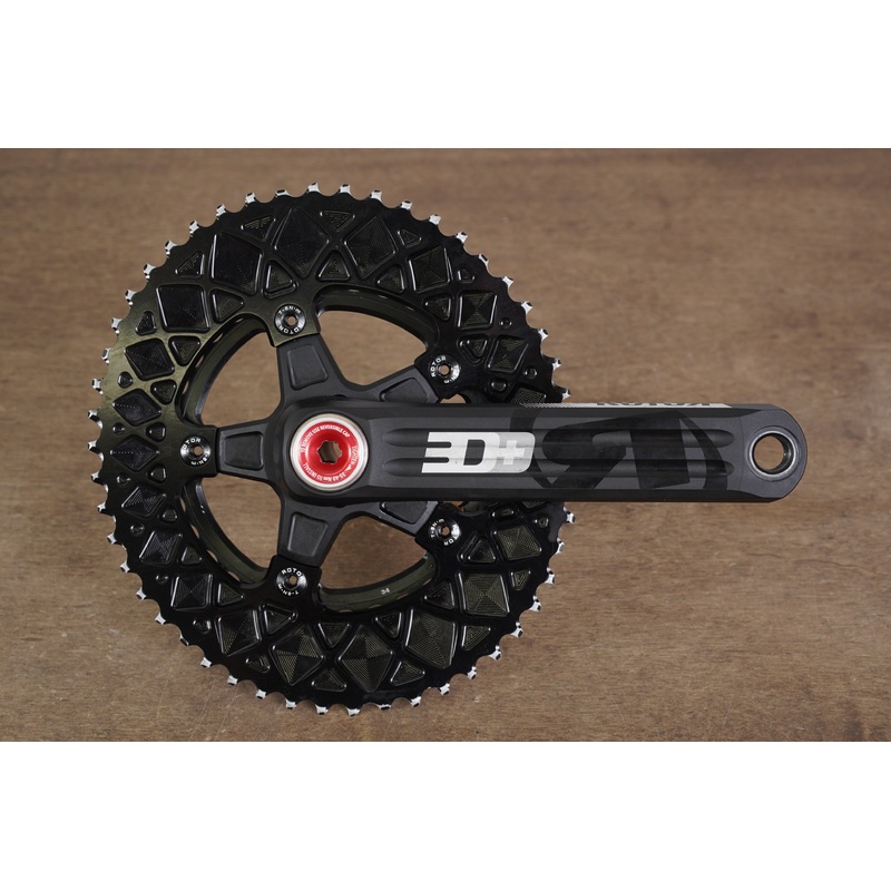 170mm 50/34T BB30 Rotor 3D AbsoluteBlack Oval Road Crankset