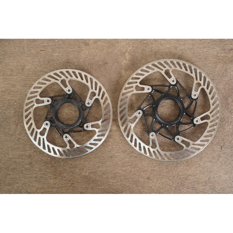 (2) 160mm/140mm Campagnolo 03 AFS Center Lock Disc Brake Rotors