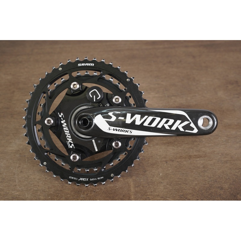 167.5mm 46/36T BB30 Specialized S-WORKS Quarq Power Meter Carbon Crankset