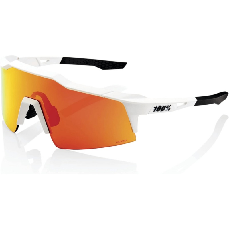 100% Speedcraft SL Soft Tact Off White – HiPER Red Multilayer Mirror Lens