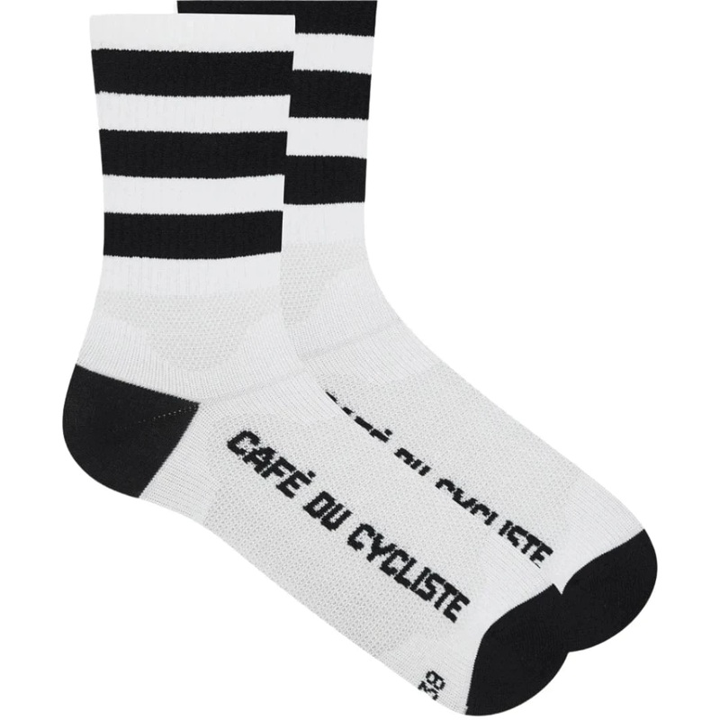 Caf du Cycliste Skate Socks Black on White S